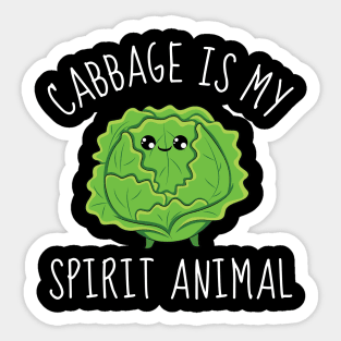 Cabbage: My Crunchy Spirit Animal Sticker